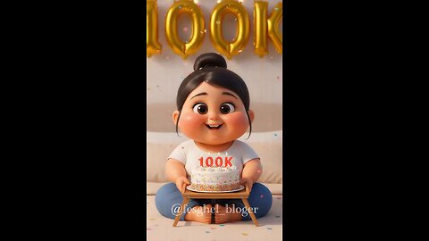 Cute Animated Girl Dreams of 100K 💖 | Help Her Reach the Goal! 🎯✨