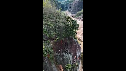 The dried up Shuangqiao Reservoir in Hunan Province