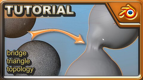 How to Join and Bridge 2 Objects with Triangle Topology - Blender Tutorial for Beginners