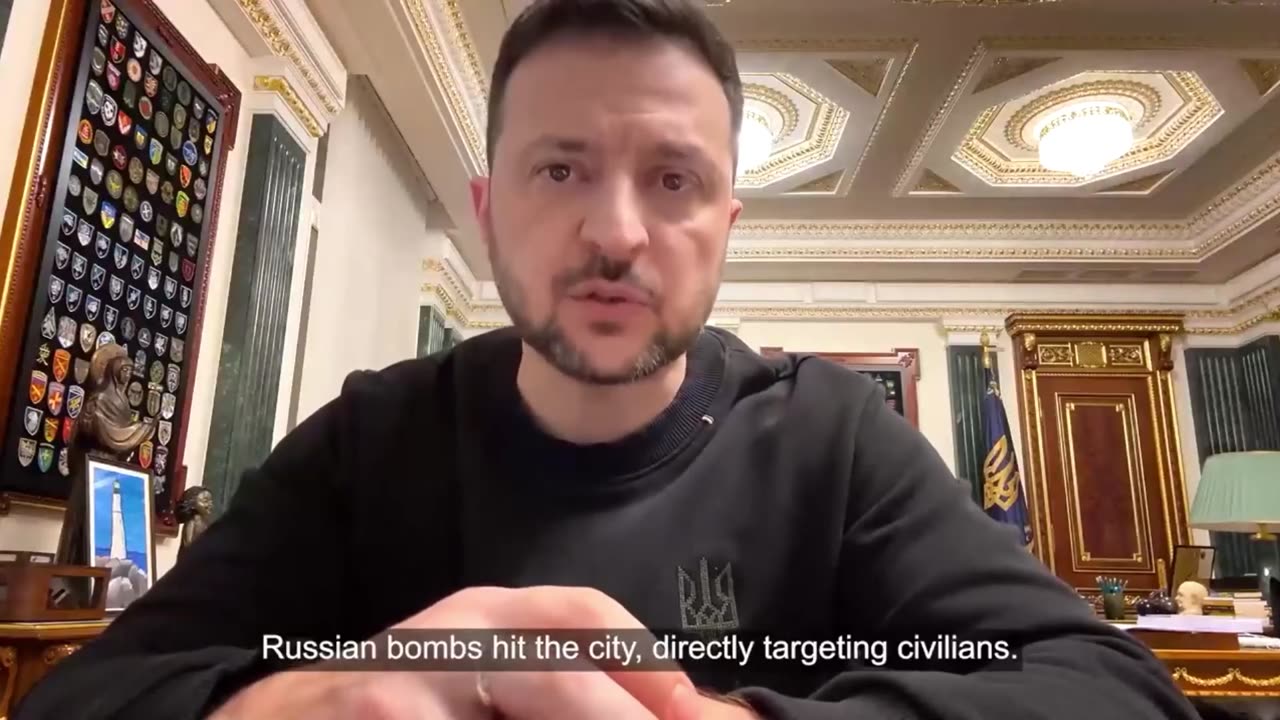 Zelensky said that ordinary civilians were hit in Zaporizhzhya.