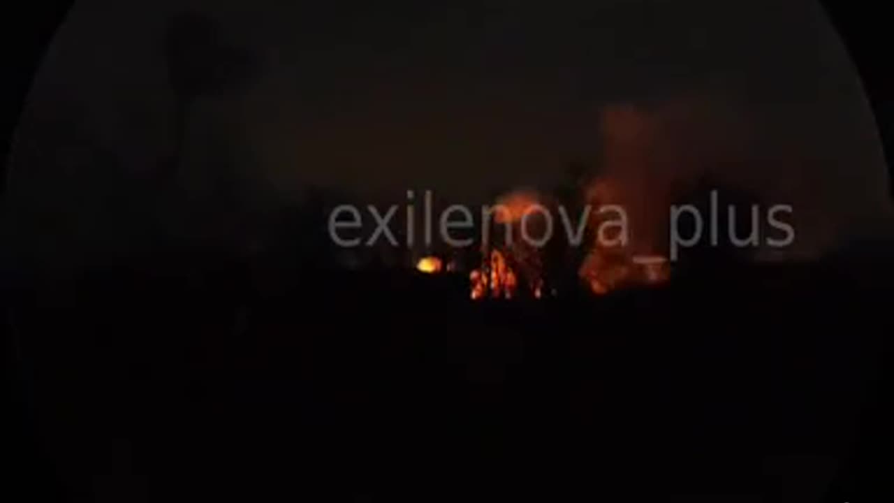 🔥 Dovzhansk, Luhansk. Detonation of ammunition after the arrival of UAV.