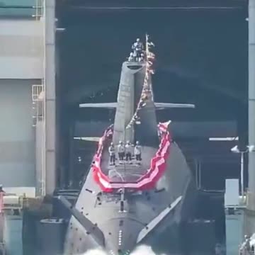 Japan launches it's first submarine since WWII. She is a beauty