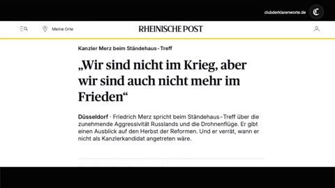 „Wir sind nicht im Krieg – aber auch nicht mehr im Frieden.“ | Der Satz, der Deutschland erschüttert