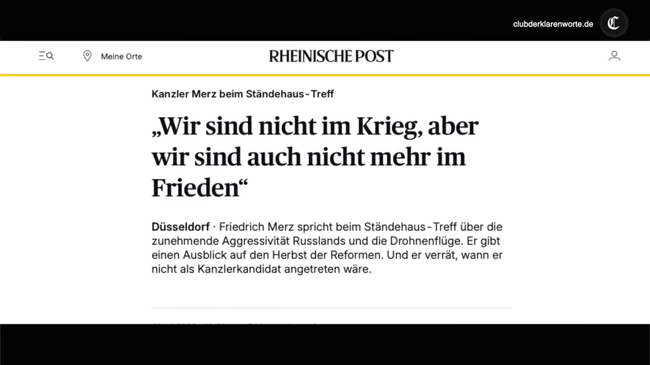 „Wir sind nicht im Krieg – aber auch nicht mehr im Frieden.“ | Der Satz, der Deutschland erschüttert