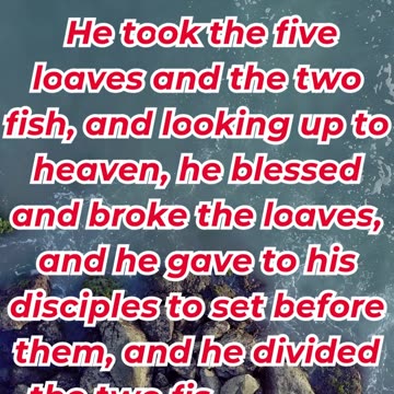 “The Miracle of the Five Loaves and Two Fish” mark 6:41,42,43.#shortvideo #shorts #youtube #ytshorts