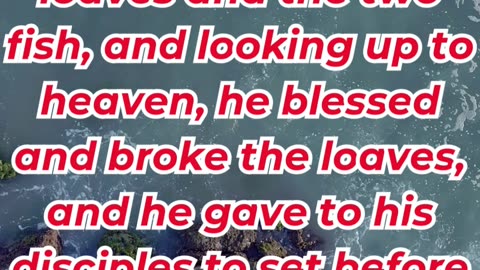 “The Miracle of the Five Loaves and Two Fish” mark 6:41,42,43.#shortvideo #shorts #youtube #ytshorts