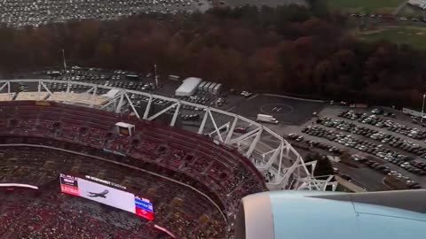 Trump Does Epic Flyover at Lions vs Commanders Game
