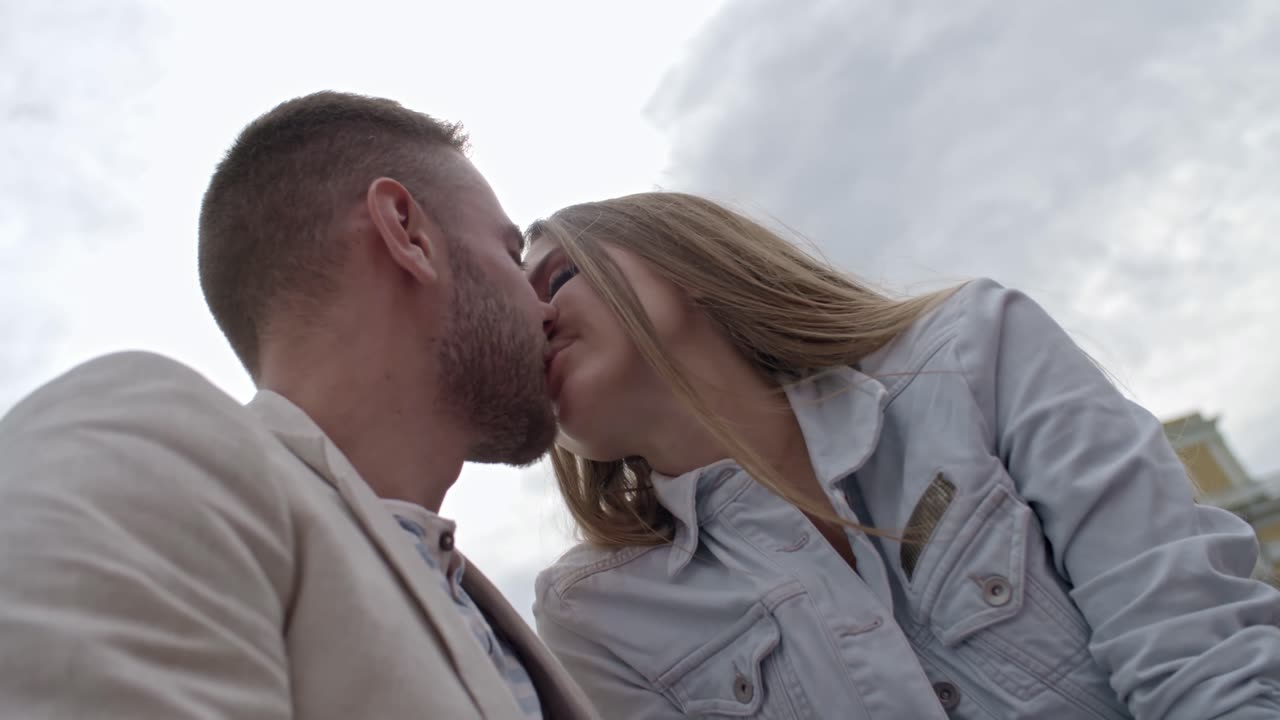 Couple Kissing and smiling