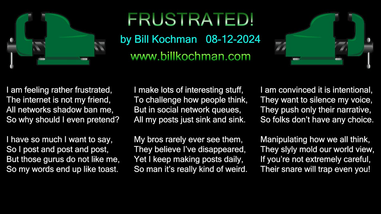 FRUSTRATED! -- an original song by Bill Kochman.