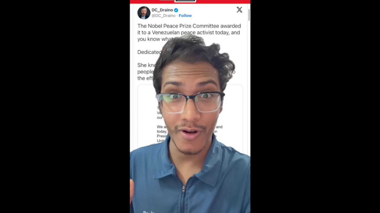 🟢 ALI REACTS: Nobel Peace Prize Surprise Plot Twist!