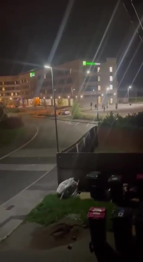 Video from a migrant hotel in Rotherham. This was recorded late at night.