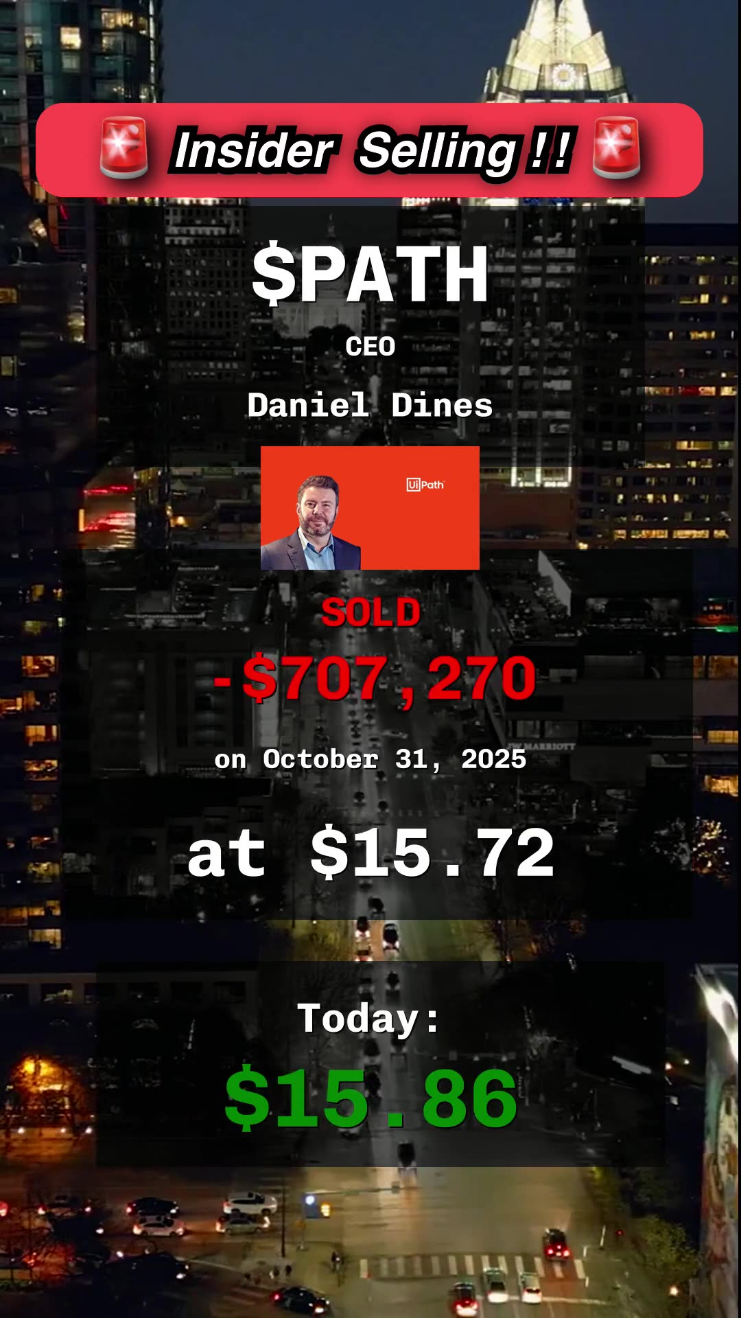 🔥 insider selling at $PATH, $JBGS, $MS #insidertrading #stocks #finance
