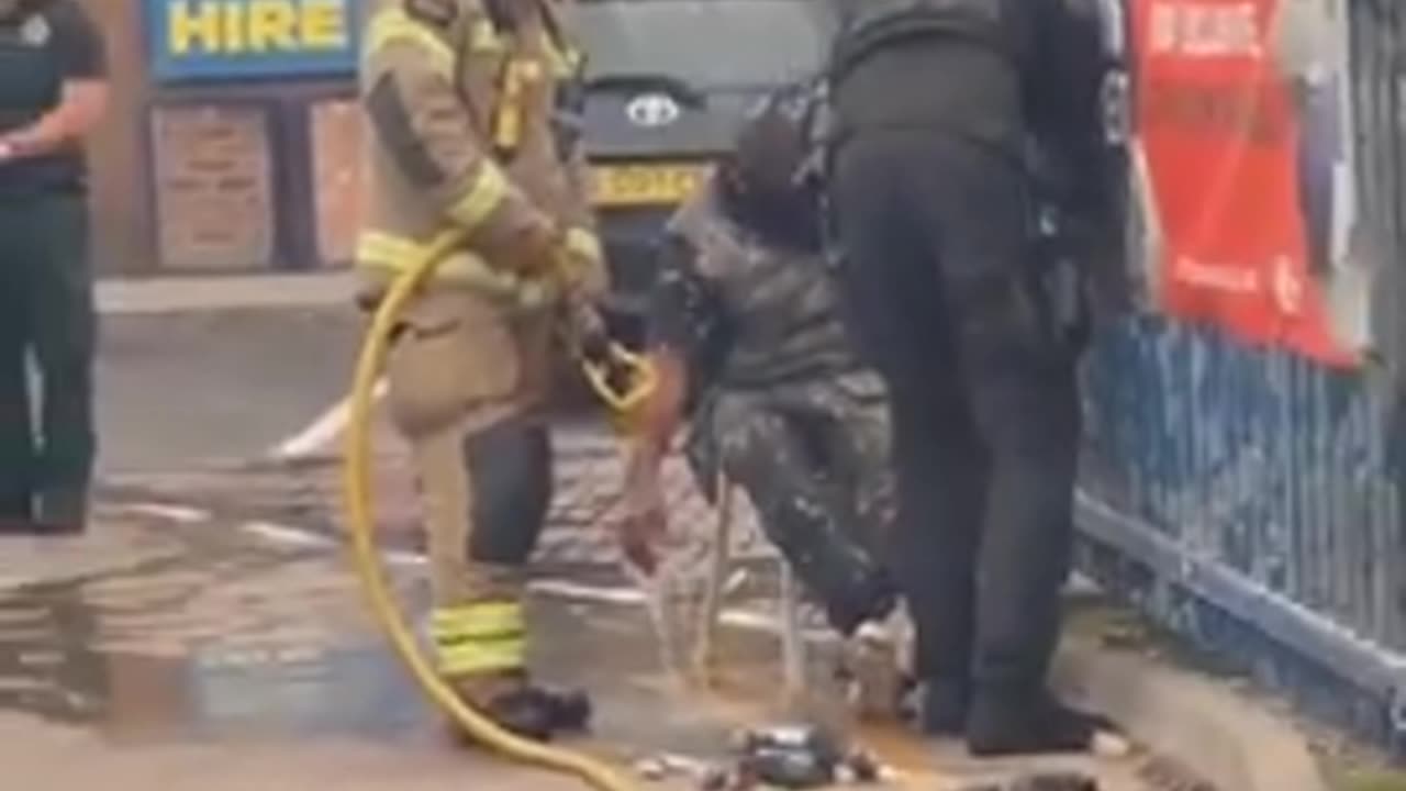 An alleged acid attack at a branch of Selco, on the Mitcham Road in Croydon UK