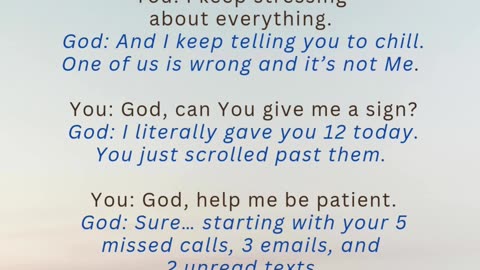If God Texted Back