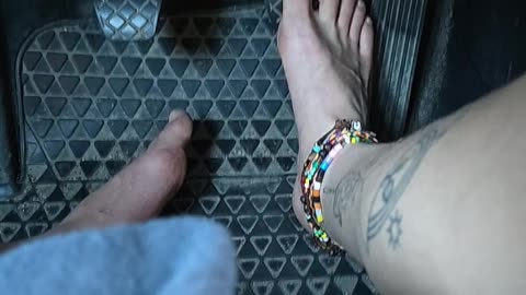 Barefoot Driving Through Spain #barefoot #shorts