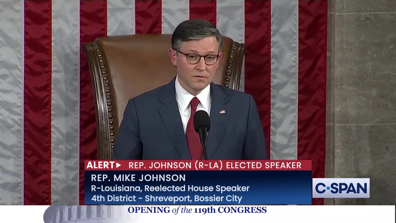 House Speaker Mike Johnson Addresses 119th Congress