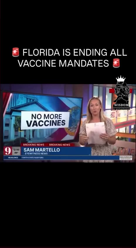 FLORIDA ANNOUNCES NO MORE VACCINES FOR CHILDREN!!!