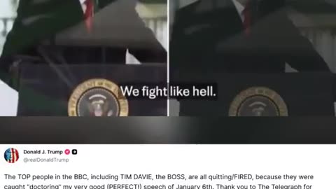 President Trump celebrates the BBC boss being FIRED after they were caught