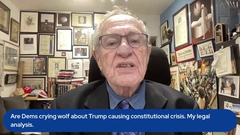 Are Dems crying wolf about Trump causing constitutional crisis. My legal analysis.