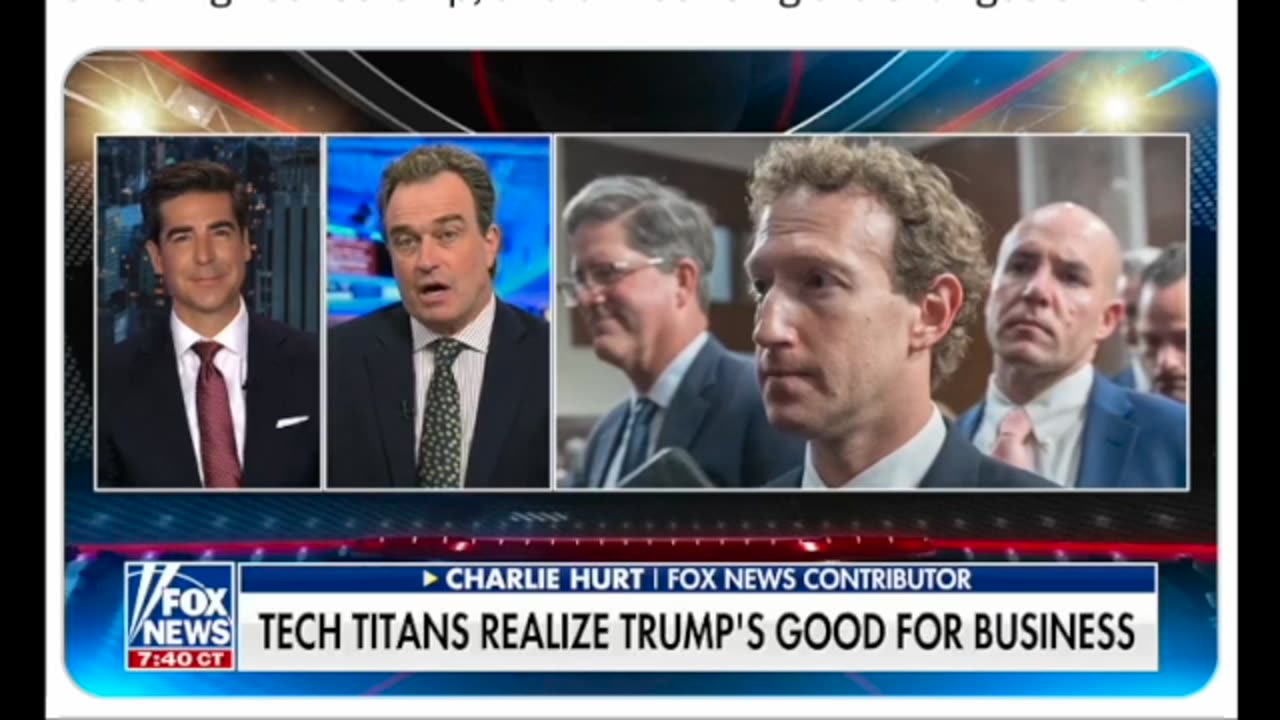 Jesse Watters (X) : Elections Have Consequences -- liberal tech billionaires cozying up to Trump