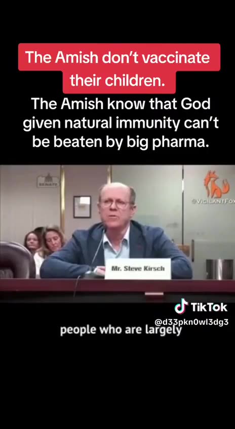 The Amish don't vaccinate their children.