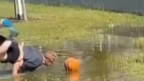 He got his ball back in a weird way