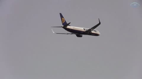 Black UFO Approaches Ryanair Plane