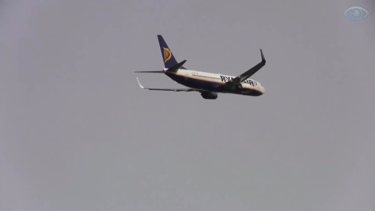 Black UFO Approaches Ryanair Plane