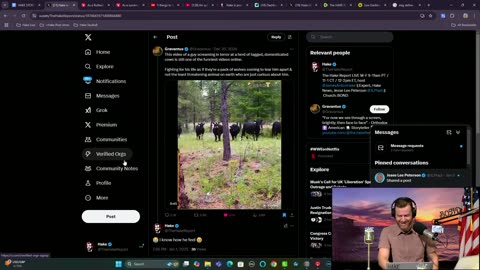 A herd of black cows scare the H— out of man with bear spray 
