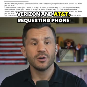 Jack Smith Busted SPYING on GOP Senators’ Phone Records