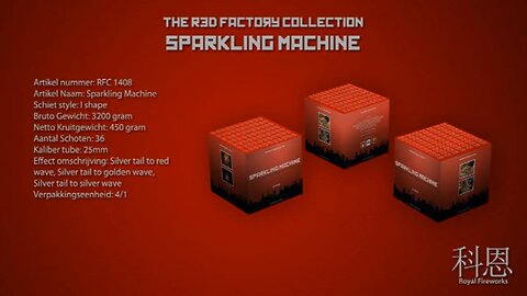 The R3D Factory Collection - Sparkling Machine - 36 Schot Vuurwerk Cake