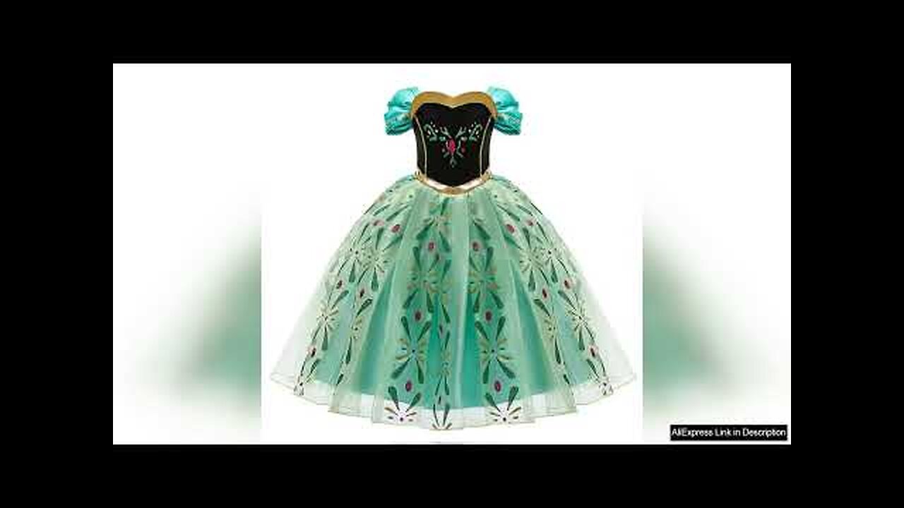 Girls Jasmine Princess Dress Children Elsa Anna Bella Rapunzel Mermaid Costume Kids Review