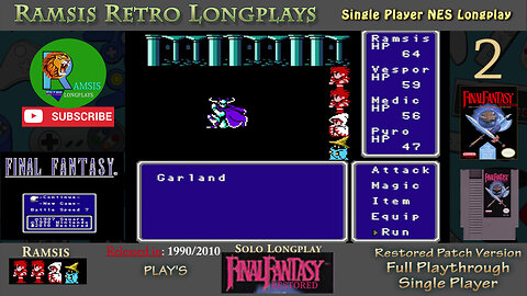 Final Fantasy Restored + (NES) | Garland and Getting The Ship | Episode #2