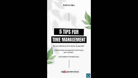 5 Time Management Tips ⏰ | Productivity Hacks in less than 60 Seconds #careersuccess #education