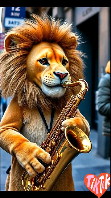 Lion play Saxophone 😍♥️