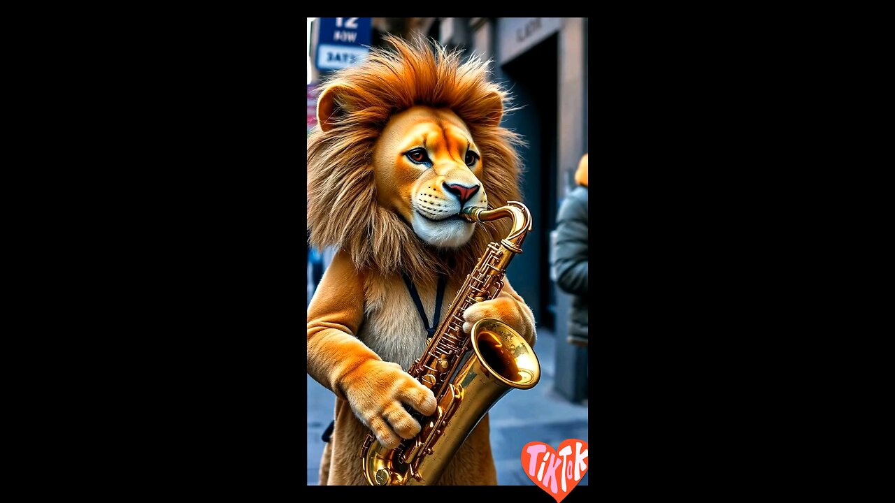 Lion play Saxophone 😍♥️