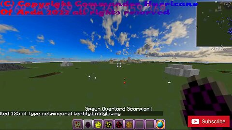 Minecraft mob battle burning Godzilla vs overlord scorpion
