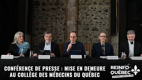 CONFÉRENCE DE PRESSE : MISE EN DEMEURE DU COLLÈGE DES MÉDECINS DU QUÉBEC