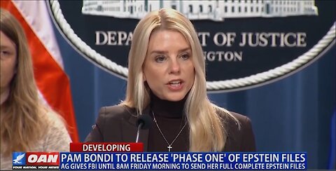 FBI HAS UNTIL FRIDAY MORNING TO GIVE BONDI THE REST OF THE EPSTEIN FILES