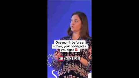 One month before a stroke, your body may give you these signs.