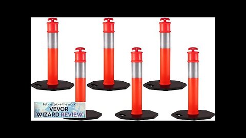 VEVOR 6Pack Traffic Delineator Posts 44 Inch Height PE Delineator Cones Post Review