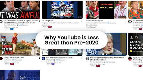 Wonder Why YouTube isn't the Same?