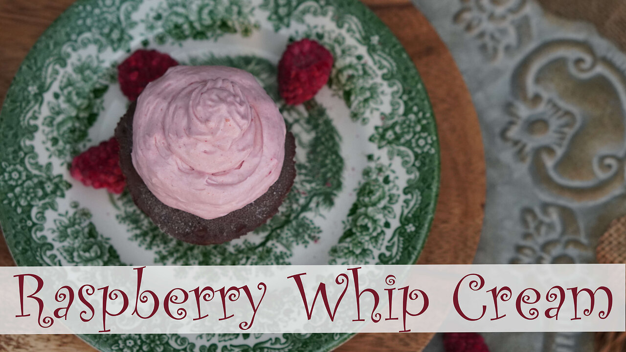 Raspberry Whipped Cream Recipe Using Freeze Dried Raspberry Powder