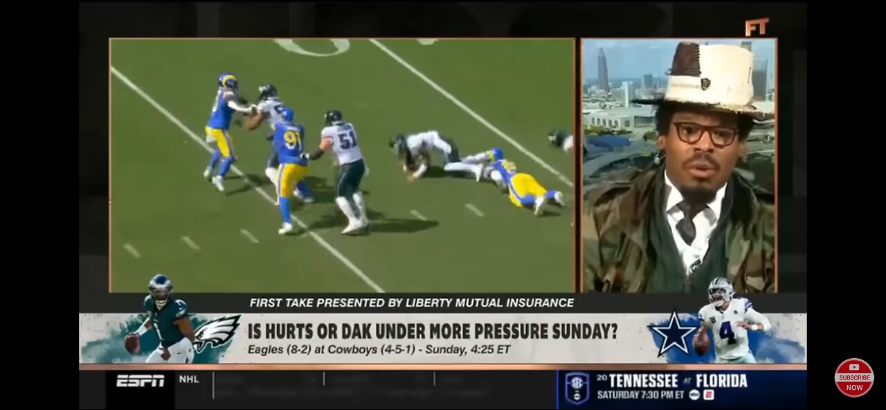 First Take : U’re jealous of Jalen Hurts Steven A. Cooks Cam Newton for Eagles QB Disrespect