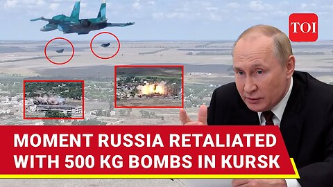 Ukraine shares video of Ukrainian fighters striking Russian troops with 500kg US bomb for first time