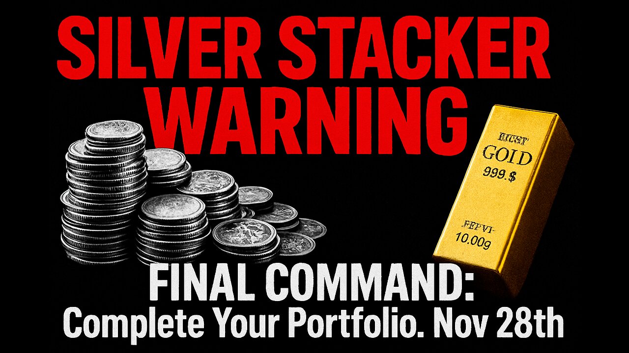 SILVER STACKER WARNING: FINAL COMMAND to Complete Your Portfolio. Nov 28th.