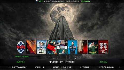 Tyrant Free Kodi Build