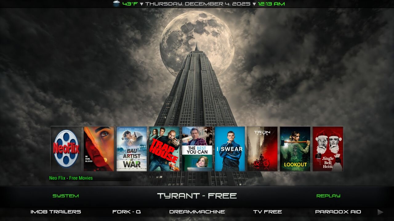 Tyrant Free Kodi Build