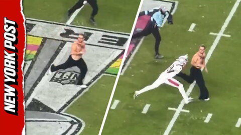 Super Bowl 2026 streaker nearly sacked by Patriots' Kyle Williams