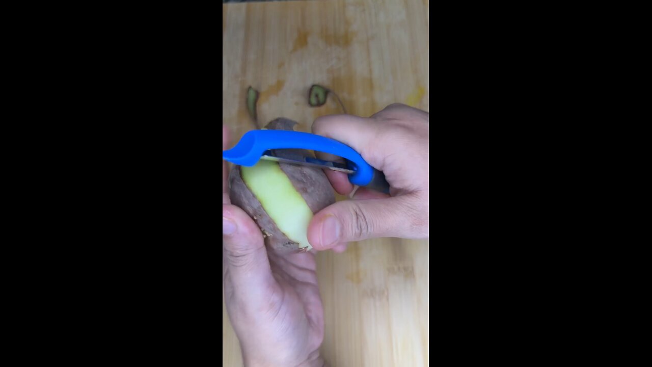 Real satisfying potato peeling sound | ASMR